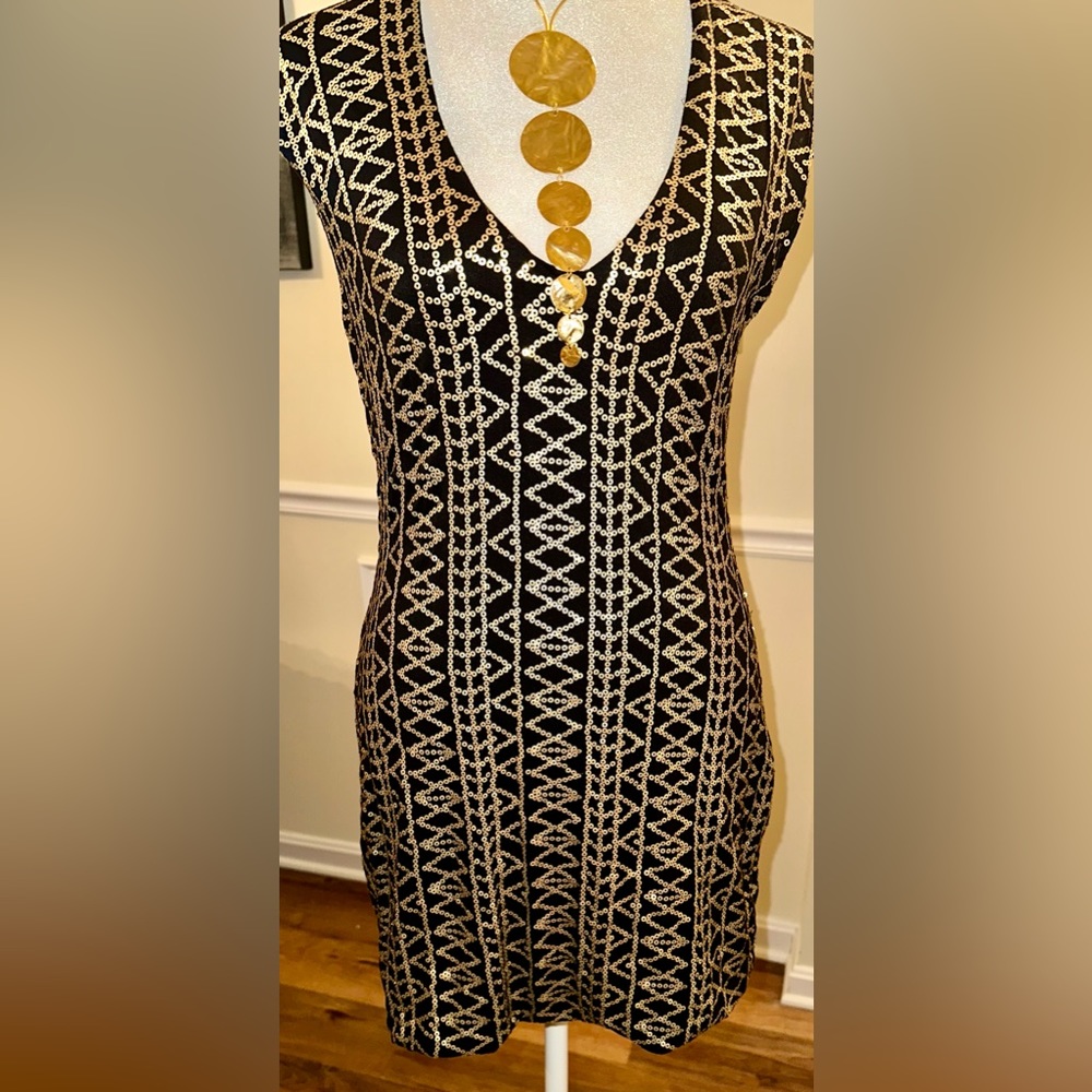 Never worn, sequin curve hugging dress